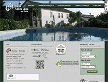Tablet Screenshot of casadesantaanadabeira.com